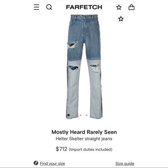 MHRS Mostly Heard Rarely Seen "Helter Skelter Jeans" Men's size 30 BNWT - Picture 3 of 13